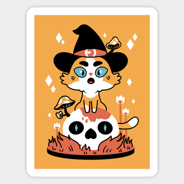 Witchy Cat Sticker by monitosbonitos